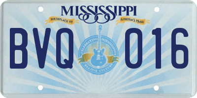 MS license plate BVQ016