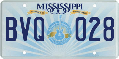 MS license plate BVQ028