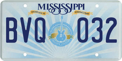 MS license plate BVQ032