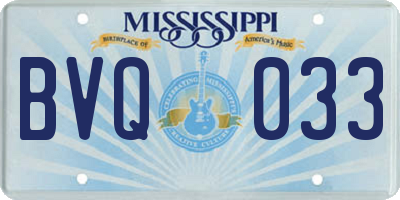 MS license plate BVQ033