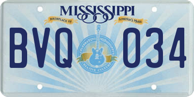 MS license plate BVQ034