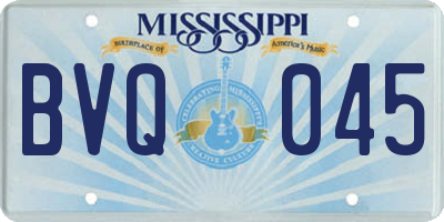 MS license plate BVQ045