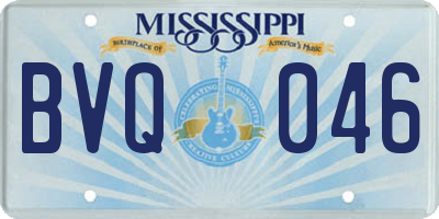 MS license plate BVQ046