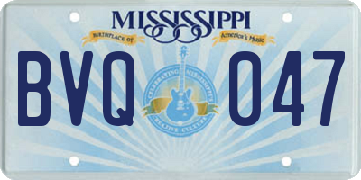 MS license plate BVQ047