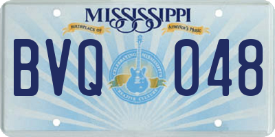 MS license plate BVQ048