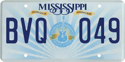 MS license plate BVQ049