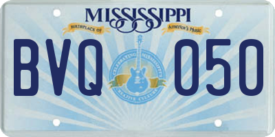 MS license plate BVQ050
