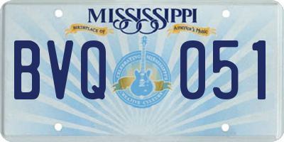MS license plate BVQ051