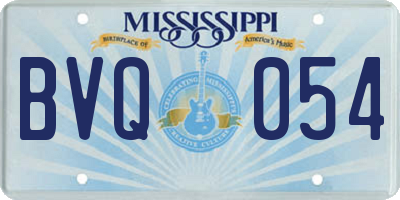 MS license plate BVQ054