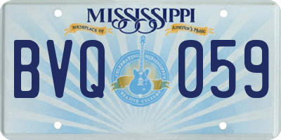 MS license plate BVQ059