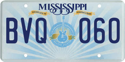 MS license plate BVQ060