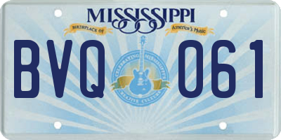 MS license plate BVQ061