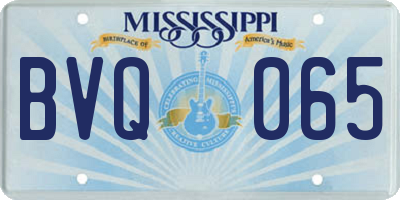 MS license plate BVQ065