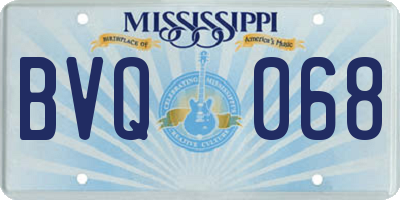 MS license plate BVQ068