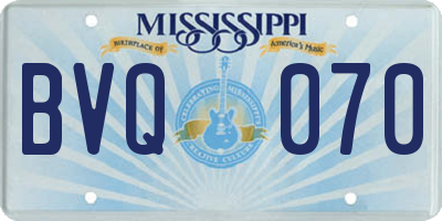 MS license plate BVQ070
