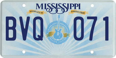 MS license plate BVQ071