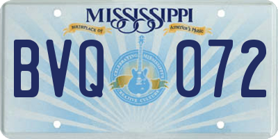 MS license plate BVQ072