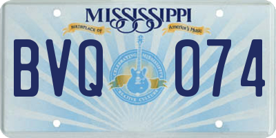 MS license plate BVQ074