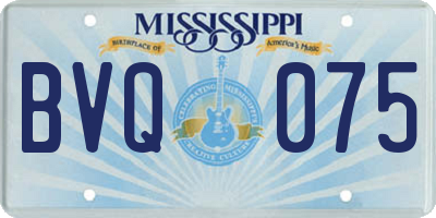 MS license plate BVQ075
