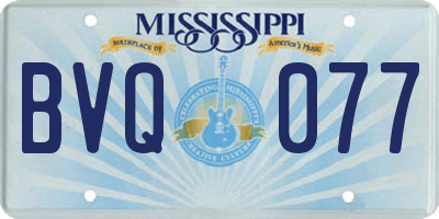 MS license plate BVQ077
