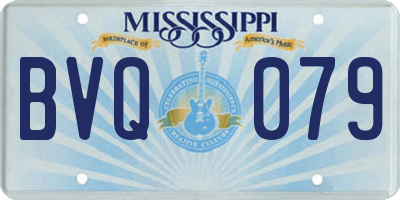 MS license plate BVQ079
