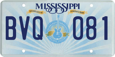 MS license plate BVQ081