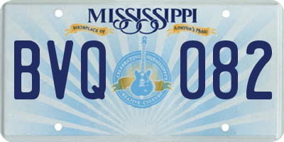 MS license plate BVQ082