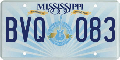 MS license plate BVQ083