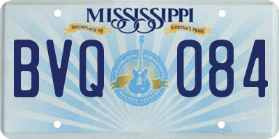 MS license plate BVQ084