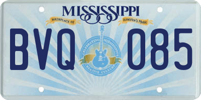 MS license plate BVQ085