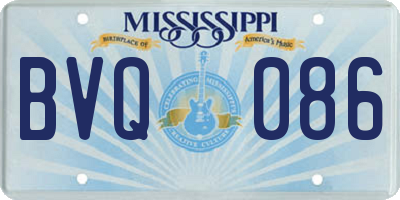 MS license plate BVQ086