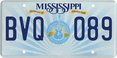 MS license plate BVQ089
