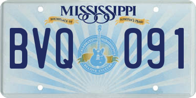 MS license plate BVQ091