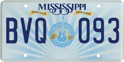 MS license plate BVQ093