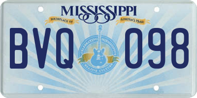 MS license plate BVQ098