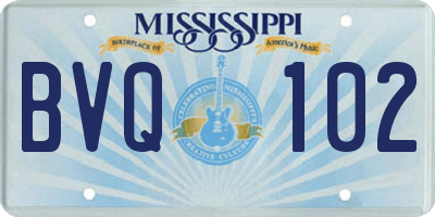 MS license plate BVQ102
