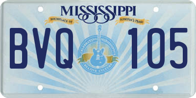 MS license plate BVQ105