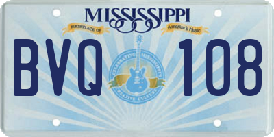 MS license plate BVQ108