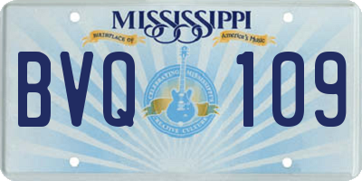 MS license plate BVQ109