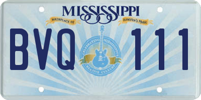 MS license plate BVQ111