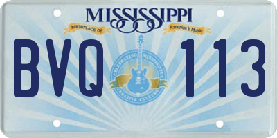 MS license plate BVQ113
