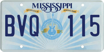 MS license plate BVQ115