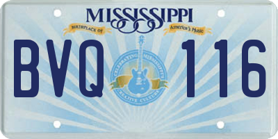 MS license plate BVQ116