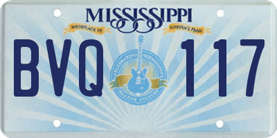 MS license plate BVQ117