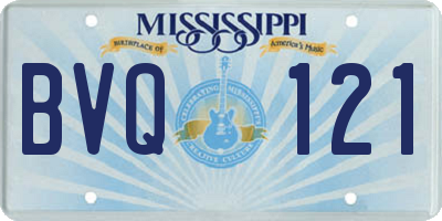 MS license plate BVQ121