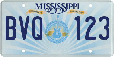 MS license plate BVQ123