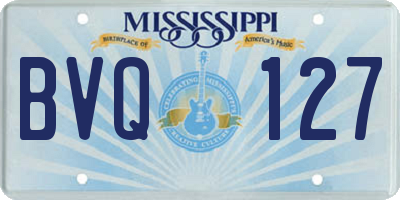 MS license plate BVQ127