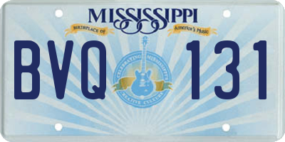 MS license plate BVQ131