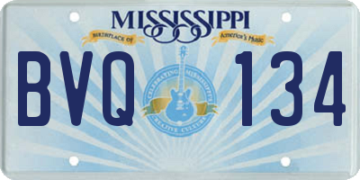 MS license plate BVQ134