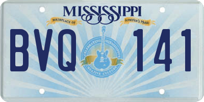 MS license plate BVQ141